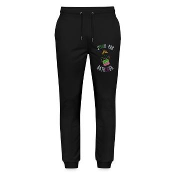 Ich kann nicht, ich habe gebaut - Stanley/Stella Unisex Bio Jogginghose Mover  - Schwarz - Vorne - Marisol (170cm) & Nik (191cm)