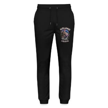ICELAND - born to go - FISHING - Stanley/Stella Mover Unisex Organic Jogging Trousers - black - Front - Marisol (170cm) & Nik (191cm)
