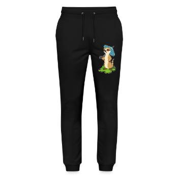 Parapluie Suricate - Pantalon de jogging bio MOVER Stanley/Stella unisexe - noir - Devant - Marisol (170cm) & Nik (191cm)