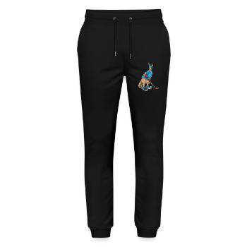 Bâton de hockey sur glace Kangourou - Pantalon de jogging bio MOVER Stanley/Stella unisexe - noir - Devant - Marisol (170cm) & Nik (191cm)