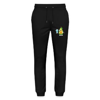 Avocado Angler Fisch Angeln - Stanley/Stella Unisex Bio Jogginghose Mover  - Schwarz - Vorne - Marisol (170cm) & Nik (191cm)