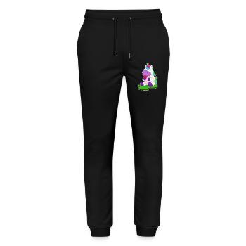 Jeu de cartes de poker Unicorn Poker - Pantalon de jogging bio MOVER Stanley/Stella unisexe - noir - Devant - Marisol (170cm) & Nik (191cm)
