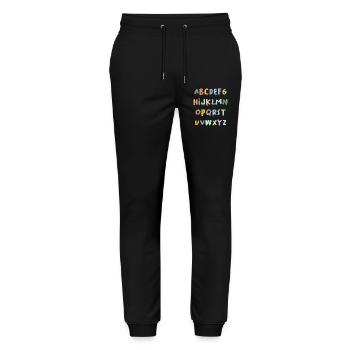 MERCI. MAÎTRESSE. MAÎTRE. MERCI MAÎTRESSE - Pantalon de jogging bio MOVER Stanley/Stella unisexe - noir - Devant - Marisol (170cm) & Nik (191cm)