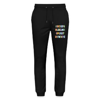 GELIEBTE. VIELEN DANK. DANKE HERRIN. GELIEBTE - Stanley/Stella Unisex Bio Jogginghose Mover  - Schwarz - Vorne - Marisol (170cm) & Nik (191cm)