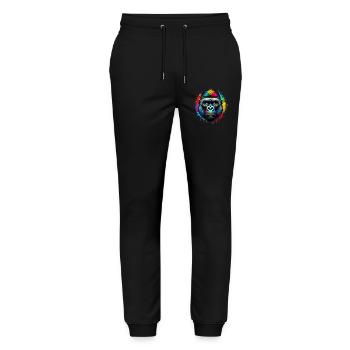 Gorille - Pantalon de jogging bio MOVER Stanley/Stella unisexe - noir - Devant - Marisol (170cm) & Nik (191cm)