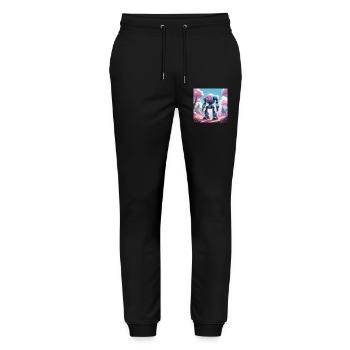 Robot - Stanley/Stella Mover Unisex Organic Jogging Trousers - black - Front - Marisol (170cm) & Nik (191cm)
