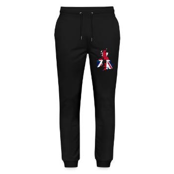United Kingdom Flag Landscape England - Stanley/Stella Unisex Bio Jogginghose Mover  - Schwarz - Vorne - Marisol (170cm) & Nik (191cm)
