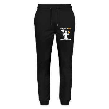 Pickleball & Beer The Best Combination - Stanley/Stella Mover Unisex Organic Jogging Trousers - black - Front - Marisol (170cm) & Nik (191cm)