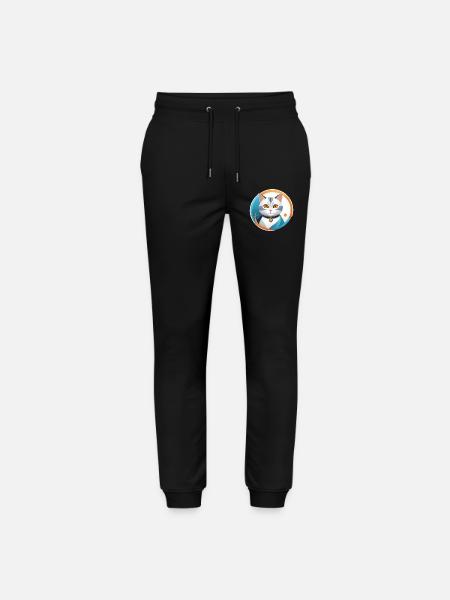 Chatty Cat Illustration - Pantalon de jogging bio MOVER Stanley/Stella unisexe - noir