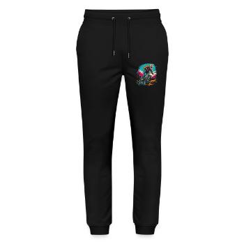 Mountain biking - Stanley/Stella Mover Unisex Organic Jogging Trousers - black - Front - Marisol (170cm) & Nik (191cm)