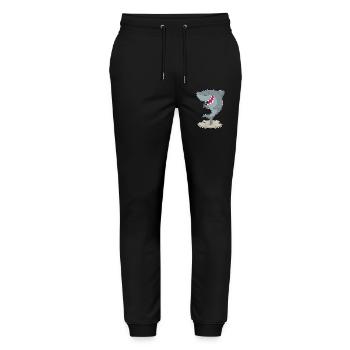 Fléchette de requin - Pantalon de jogging bio MOVER Stanley/Stella unisexe - noir - Devant - Marisol (170cm) & Nik (191cm)