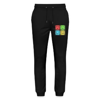 Geometric Patterns - Stanley/Stella Mover Unisex Organic Jogging Trousers - black - Front - Marisol (170cm) & Nik (191cm)