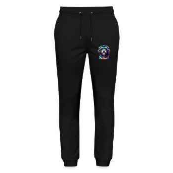 Bolognese Dog Breed Colorful Cartoon Kawaii - Stanley/Stella Mover Unisex Organic Jogging Trousers - black - Front - Marisol (170cm) & Nik (191cm)
