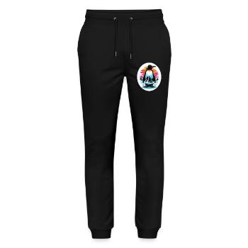 Pingouin - Pantalon de jogging bio MOVER Stanley/Stella unisexe - noir - Devant - Marisol (170cm) & Nik (191cm)