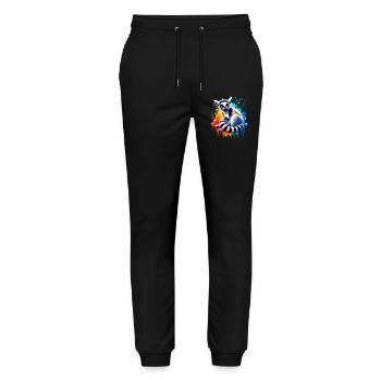 Lemur - Stanley/Stella Mover Unisex Organic Jogging Trousers - black - Front - Marisol (170cm) & Nik (191cm)