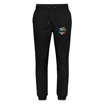 Airplane Graffiti - Stanley/Stella Mover Unisex Organic Jogging Trousers - black - Front - Marisol (170cm) & Nik (191cm)
