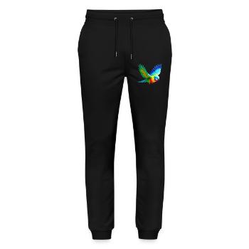 Regenbogensittich (03) - Stanley/Stella Unisex Bio Jogginghose Mover  - Schwarz - Vorne - Marisol (170cm) & Nik (191cm)