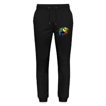 Tukan - Stanley/Stella Unisex Bio Jogginghose Mover  - Schwarz - Vorne - Marisol (170cm) & Nik (191cm)