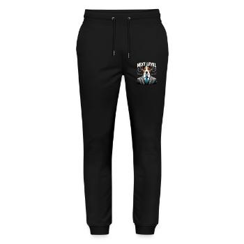 Jack Russell Terrier Anzug Next Level Geschenk - Stanley/Stella Unisex Bio Jogginghose Mover  - Schwarz - Vorne - Marisol (170cm) & Nik (191cm)