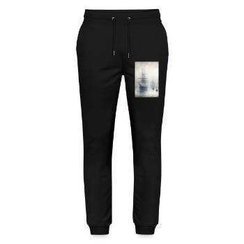 Mystische Schiffe im Nebel: Maritime Traumlandschaftskunst - Stanley/Stella Unisex Bio Jogginghose Mover  - Schwarz - Vorne - Marisol (170cm) & Nik (191cm)