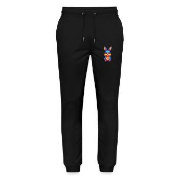 Bunny Colorful Kawaii Cartoon Character Clipart - Stanley/Stella Mover Unisex Organic Jogging Trousers - black - Front - Marisol (170cm) & Nik (191cm)