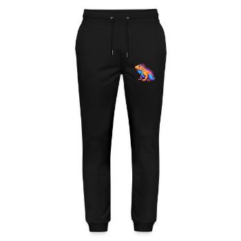 Iguana Colorful Kawaii Cartoon Character Clipart - Stanley/Stella Mover Unisex Organic Jogging Trousers - black - Front - Marisol (170cm) & Nik (191cm)