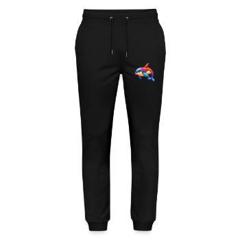 Orca Bunte Kawaii Cartoon Figur Clipart - Stanley/Stella Unisex Bio Jogginghose Mover  - Schwarz - Vorne - Marisol (170cm) & Nik (191cm)