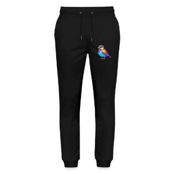 Spatz Bunte Kawaii Cartoon Figur Clipart - Stanley/Stella Unisex Bio Jogginghose Mover  - Schwarz - Vorne - Marisol (170cm) & Nik (191cm)