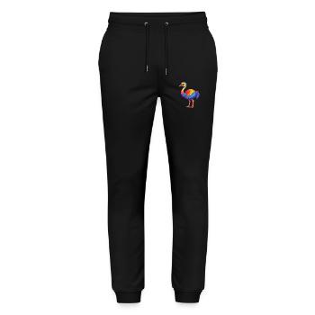 Strauß Bunte Kawaii Cartoon Figur Clipart - Stanley/Stella Unisex Bio Jogginghose Mover  - Schwarz - Vorne - Marisol (170cm) & Nik (191cm)