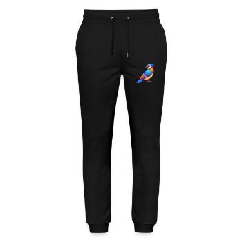Blauhäher Bunte Kawaii Cartoon Figur Vogel - Stanley/Stella Unisex Bio Jogginghose Mover  - Schwarz - Vorne - Marisol (170cm) & Nik (191cm)