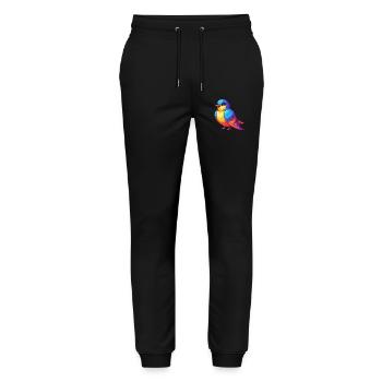 Swallow Colorful Kawaii Cartoon Character Bird - Stanley/Stella Mover Unisex Organic Jogging Trousers - black - Front - Marisol (170cm) & Nik (191cm)