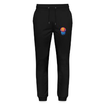 Löwen Mähne Qualle Bunte Kawaii Karikatur - Stanley/Stella Unisex Bio Jogginghose Mover  - Schwarz - Vorne - Marisol (170cm) & Nik (191cm)