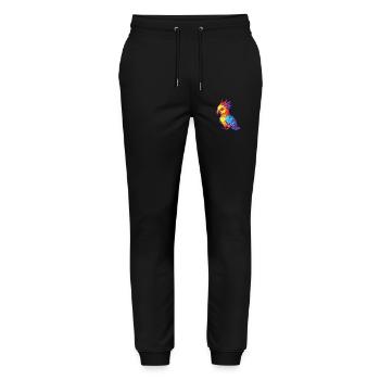 Kakadu Bunte Kawaii Cartoon Figur Vogel - Stanley/Stella Unisex Bio Jogginghose Mover  - Schwarz - Vorne - Marisol (170cm) & Nik (191cm)