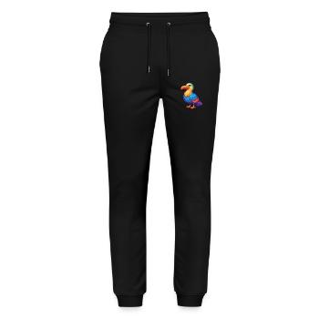 Albatross Colorful Kawaii Cartoon Character Bird - Stanley/Stella Mover Unisex Organic Jogging Trousers - black - Front - Marisol (170cm) & Nik (191cm)