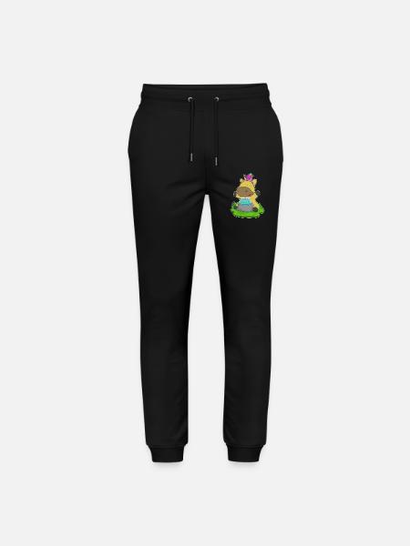 Giraffe Birthday Cake - Stanley/Stella Mover Unisex Organic Jogging Trousers - black