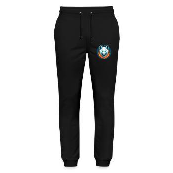 Polarfuchs Niedliches Kawaii Cartoon Tier Haustier Logo - Stanley/Stella Unisex Bio Jogginghose Mover  - Schwarz - Vorne - Marisol (170cm) & Nik (191cm)
