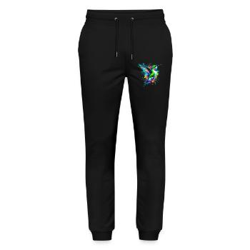 Kolibri - Stanley/Stella Unisex Bio Jogginghose Mover  - Schwarz - Vorne - Marisol (170cm) & Nik (191cm)