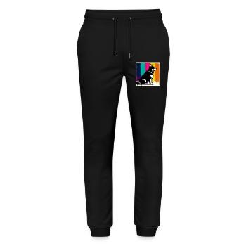 Dog - Stanley/Stella Mover Unisex Organic Jogging Trousers - black - Front - Marisol (170cm) & Nik (191cm)