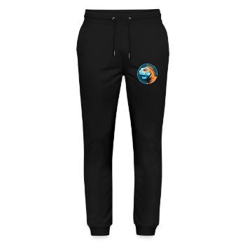 Iguana Cute Kawaii Cartoon Clipart Animal Pet Logo - Stanley/Stella Mover Unisex Organic Jogging Trousers - black - Front - Marisol (170cm) & Nik (191cm)