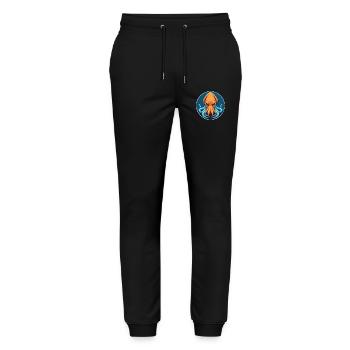 Squid Cute Kawaii Cartoon Clipart Animal Pet Logo - Stanley/Stella Mover Unisex Organic Jogging Trousers - black - Front - Marisol (170cm) & Nik (191cm)