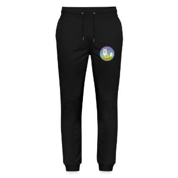 Polarfuchs Niedlich Kawaii Cartoon Clipart Tier Haustier - Stanley/Stella Unisex Bio Jogginghose Mover  - Schwarz - Vorne - Marisol (170cm) & Nik (191cm)