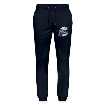 Dampflokomotive Grafik - Stanley/Stella Unisex Bio Jogginghose Mover  - Navy - Vorne - Marisol (170cm) & Nik (191cm)