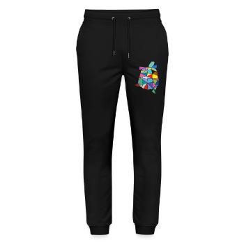 Turtle colorful - Stanley/Stella Mover Unisex Organic Jogging Trousers - black - Front - Marisol (170cm) & Nik (191cm)