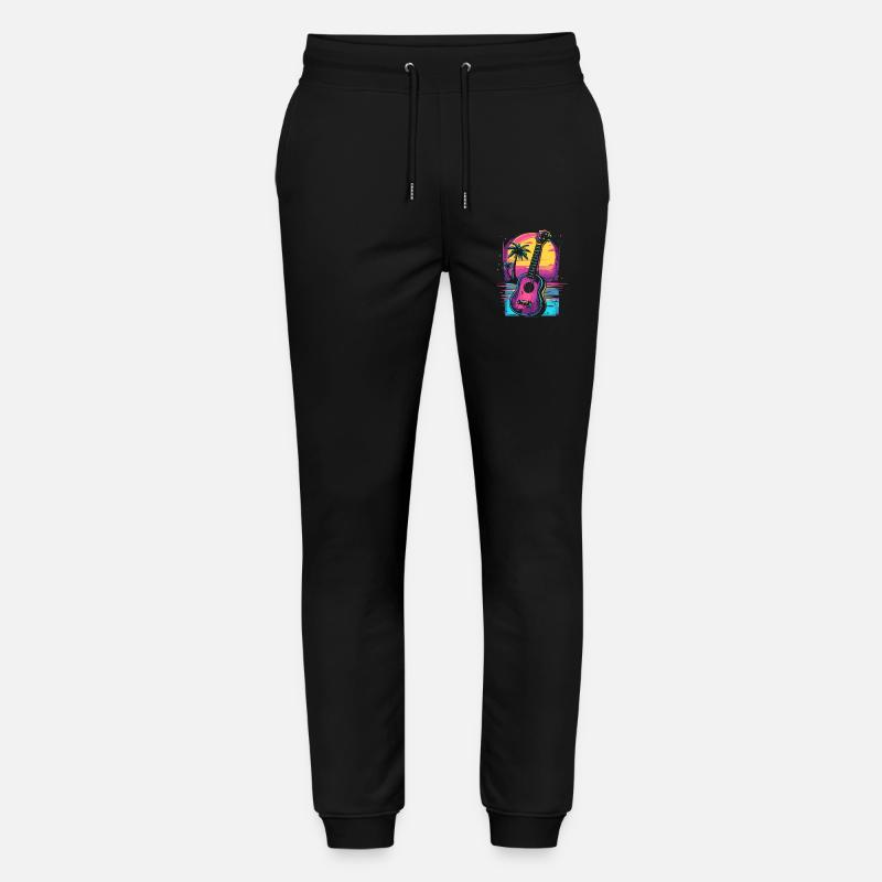 Ukulele 80er Jahre Look - Stanley/Stella Unisex Bio Jogginghose Mover  - Schwarz