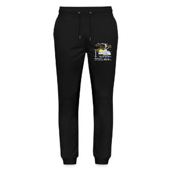 Stimmungsvoller Wetter- und Naturmotiv - Stanley/Stella Unisex Bio Jogginghose Mover  - Schwarz - Vorne - Marisol (170cm) & Nik (191cm)