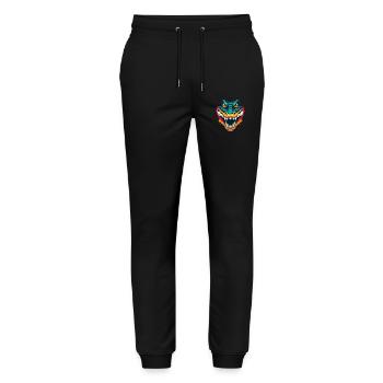 Crocodile Cute Kawaii Cartoon Clipart Animal Face - Stanley/Stella Mover Unisex Organic Jogging Trousers - black - Front - Marisol (170cm) & Nik (191cm)