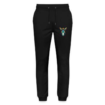 Esel Niedliches Kawaii Cartoon Clipart Tier Gesicht - Stanley/Stella Unisex Bio Jogginghose Mover  - Schwarz - Vorne - Marisol (170cm) & Nik (191cm)