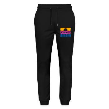 Summer - Stanley/Stella Mover Unisex Organic Jogging Trousers - black - Front - Marisol (170cm) & Nik (191cm)