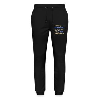 Sarkastischer Humor Sarkasmus - Stanley/Stella Unisex Bio Jogginghose Mover  - Schwarz - Vorne - Marisol (170cm) & Nik (191cm)