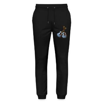 Guitar musician - Stanley/Stella Mover Unisex Organic Jogging Trousers - black - Front - Marisol (170cm) & Nik (191cm)
